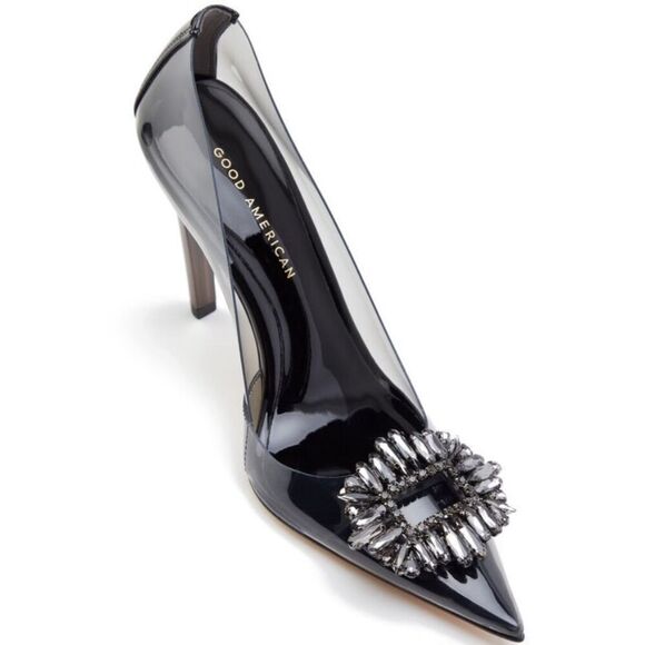 Good American Cinderella Lucite Pump Light Smoke NIB Size 9 Cinder-F*cking-Rella - Picture 9 of 9